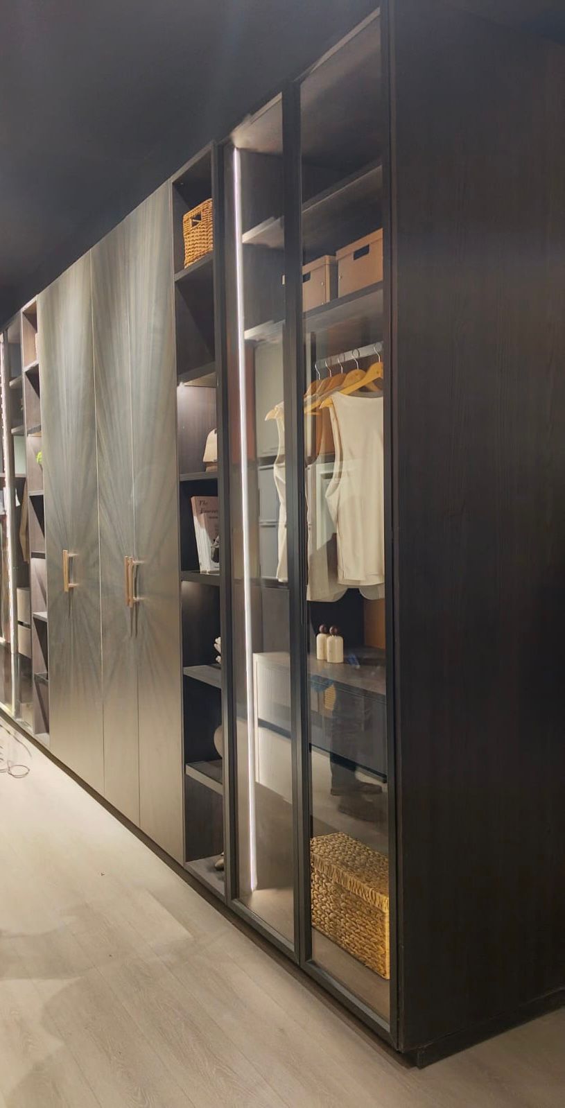 Backlit Glass Walk-In Wardrobe, Kanpur
